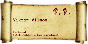 Viktor Vilmos névjegykártya