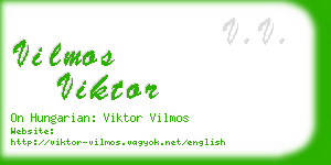 vilmos viktor business card